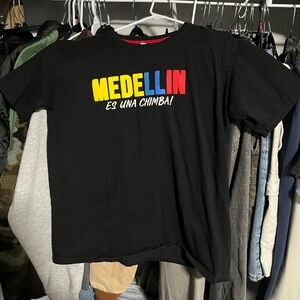 Black Tee with Medellin Graphic